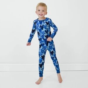 Little Sleepies Blue Hearts & Crafts Bamboo Pajama Set